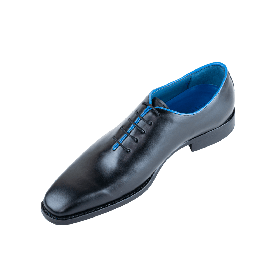 Wesley: Richelieu Homme - Cuir N' Ocean - Bleather Maroc