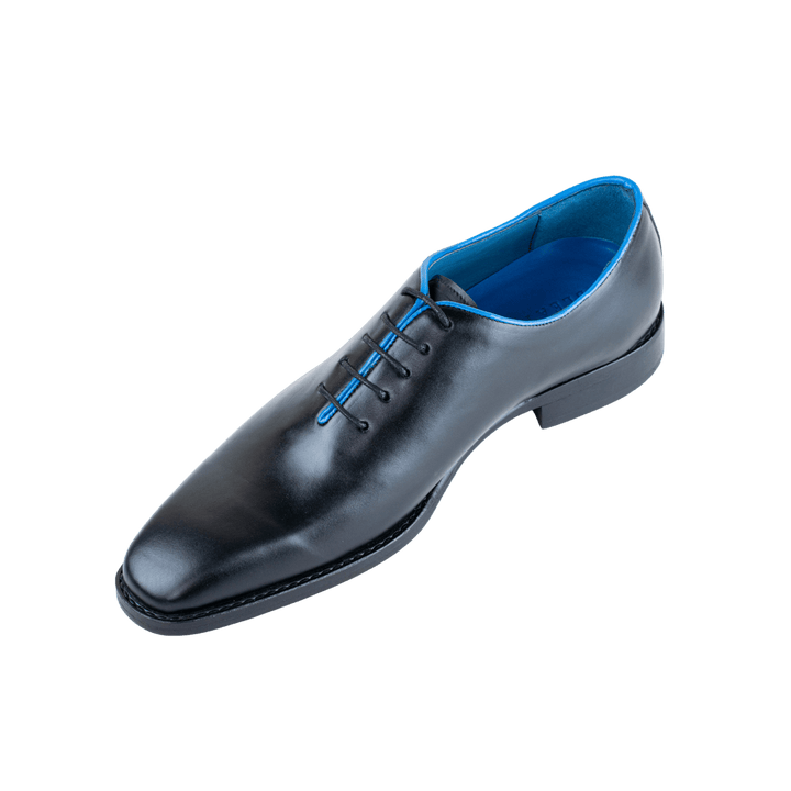 Wesley: Richelieu Homme - Cuir N' Ocean - Bleather Maroc