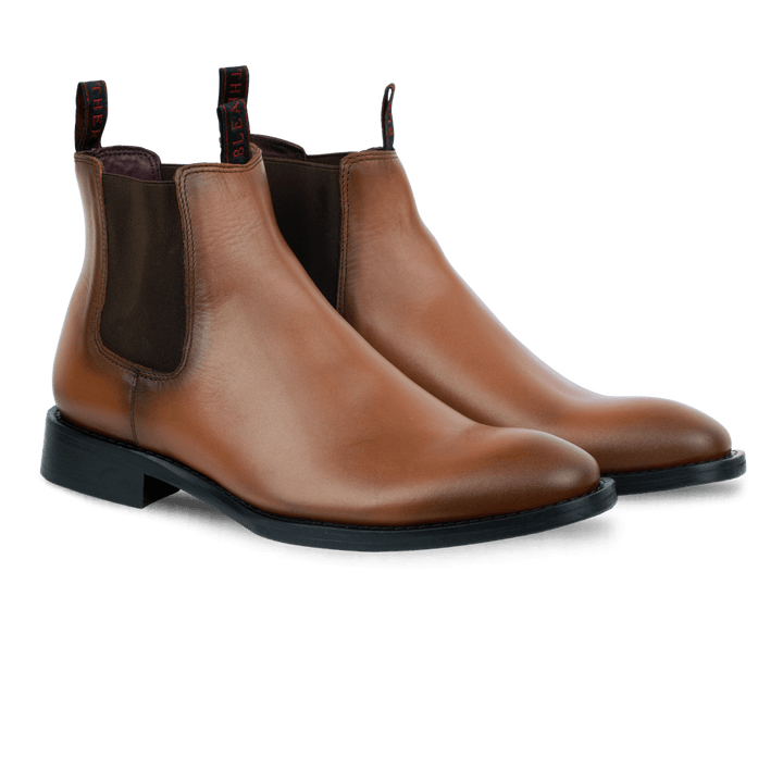 Westwood: Chelsea Boots Homme - Cuir Cognac - Bleather Maroc