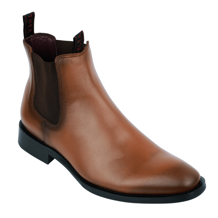 Westwood: Chelsea Boots Homme - Cuir Cognac - Bleather Maroc