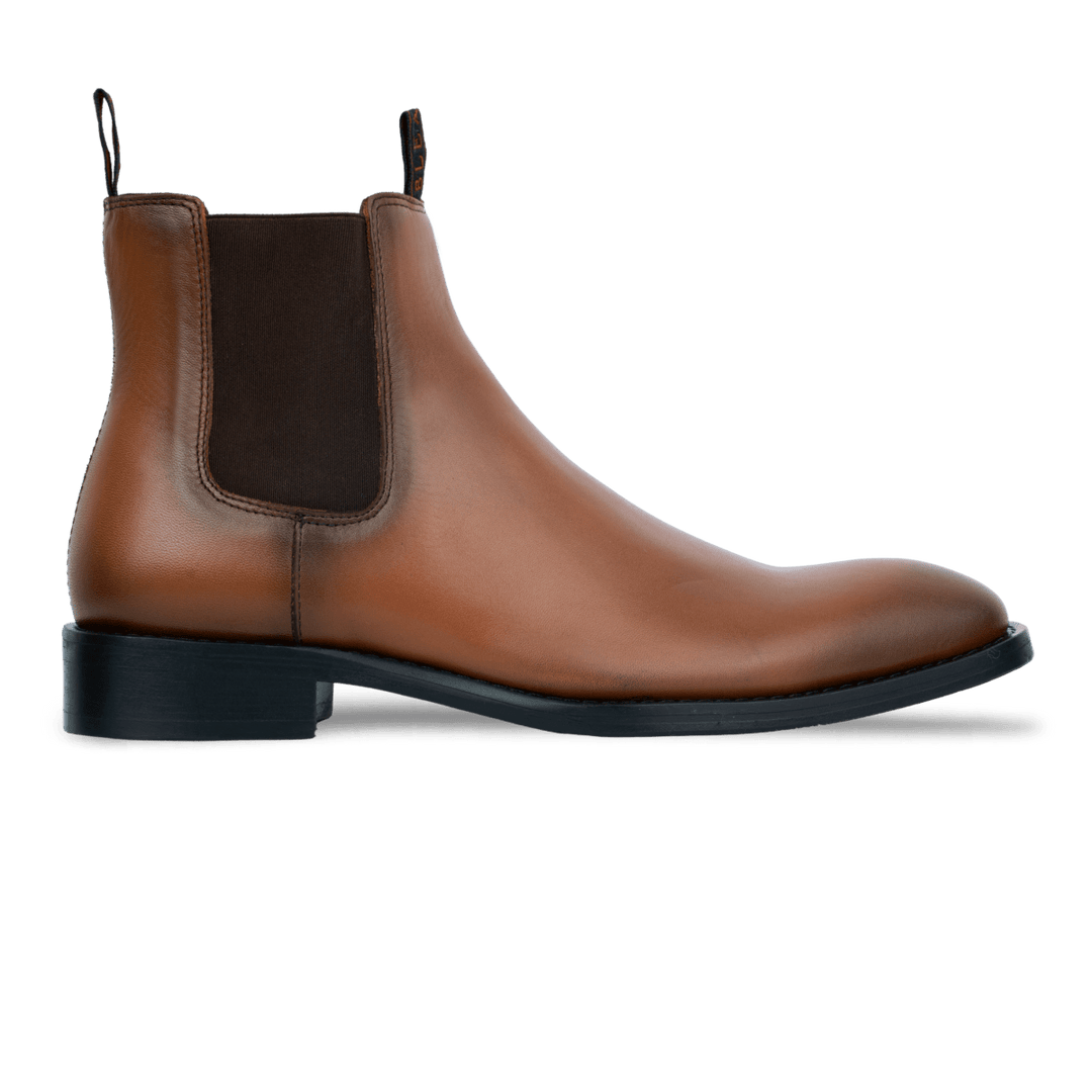 Westwood: Chelsea Boots Homme - Cuir Cognac - Bleather Maroc