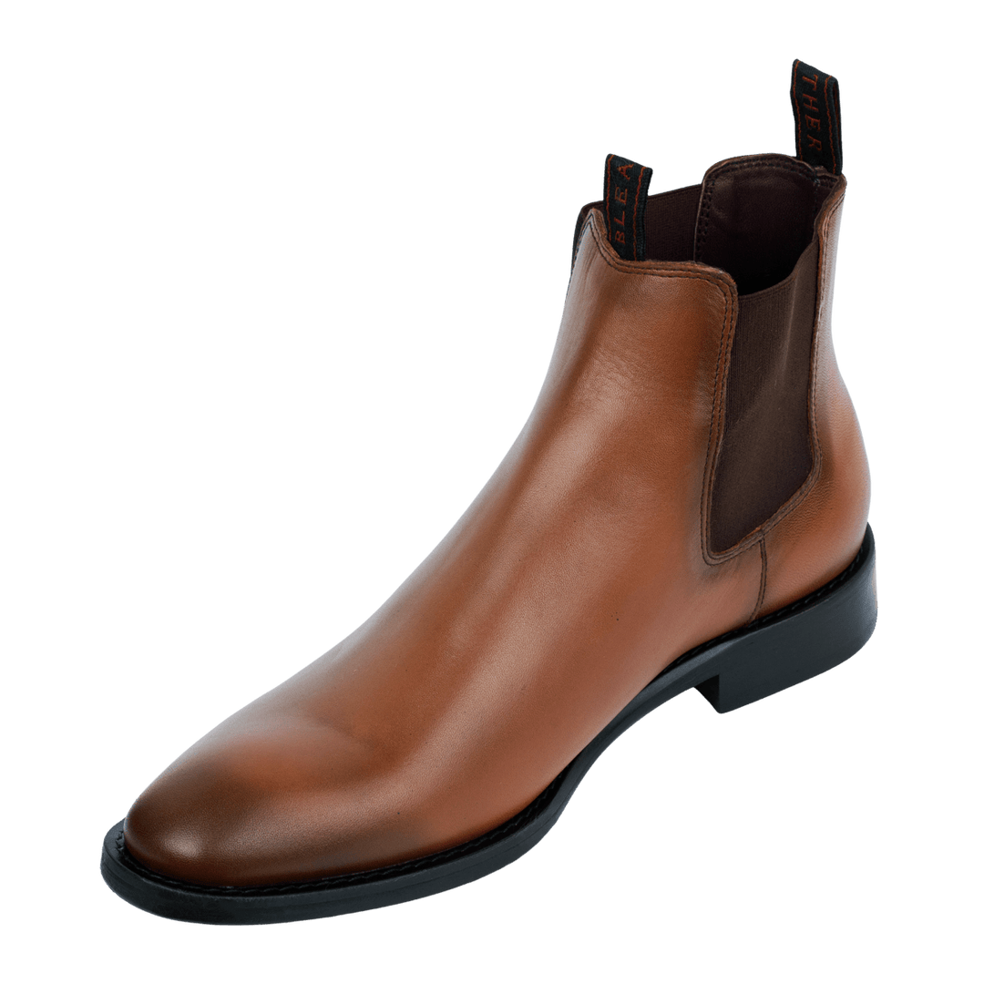 Westwood: Chelsea Boots Homme - Cuir Cognac - Bleather Maroc