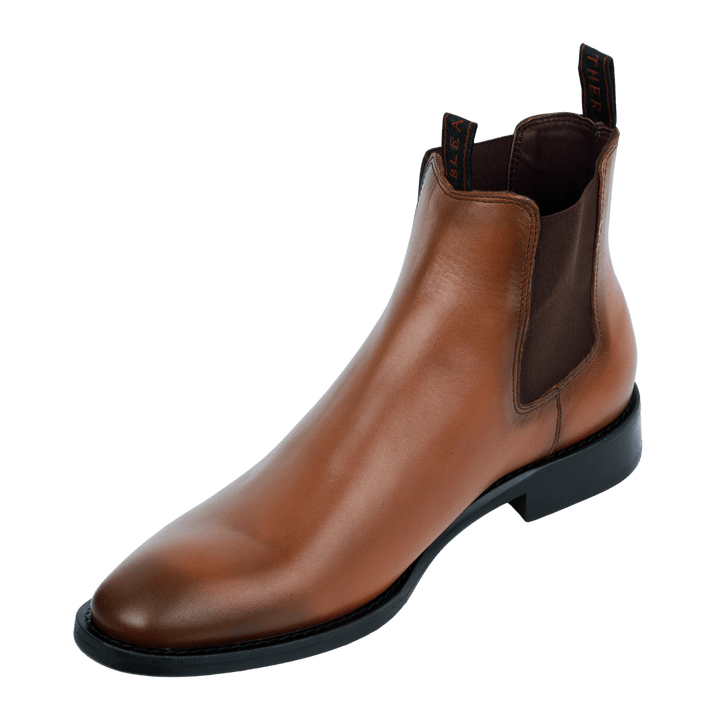 Westwood: Chelsea Boots Homme - Cuir Cognac - Bleather Maroc