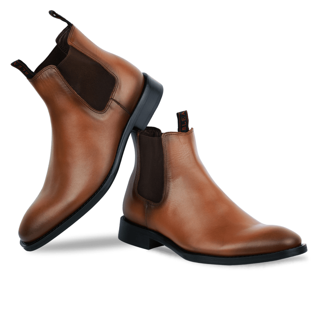 Westwood: Chelsea Boots Homme - Cuir Cognac - Bleather Maroc