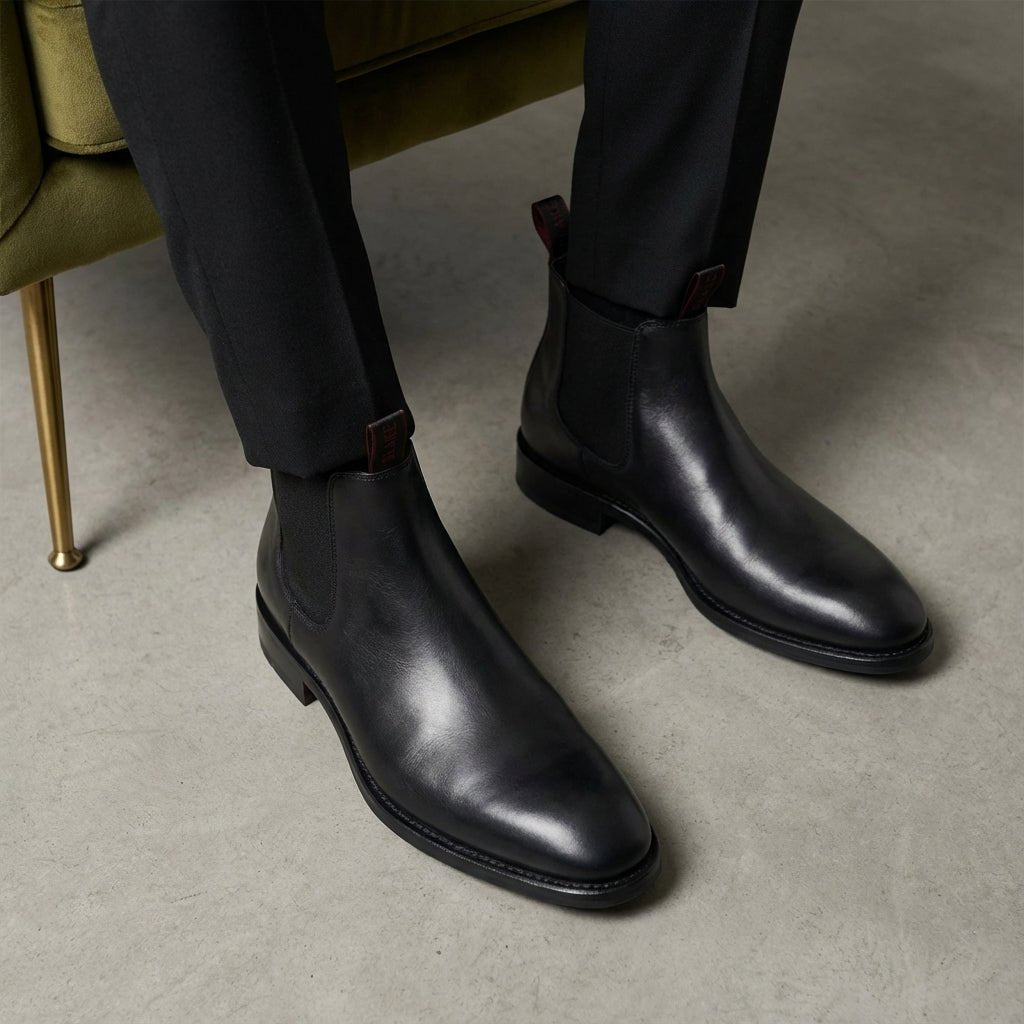 Westwood: Chelsea Boots Homme - Cuir Noir - Bleather Maroc
