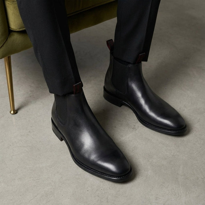 Westwood: Chelsea Boots Homme - Cuir Noir - Bleather Maroc