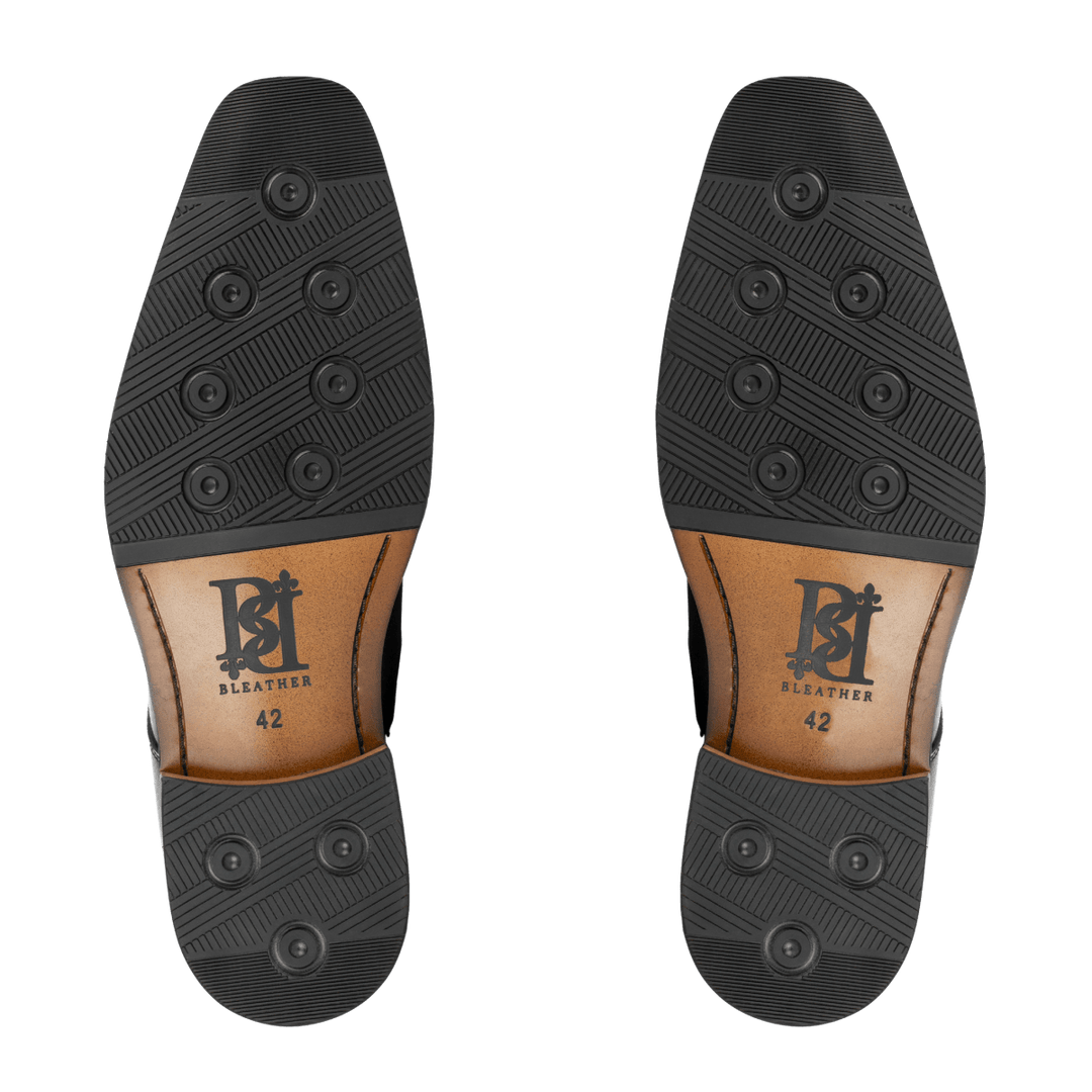 Windsor: Derby Homme - Cuir Bleu Patiné - Bleather Maroc