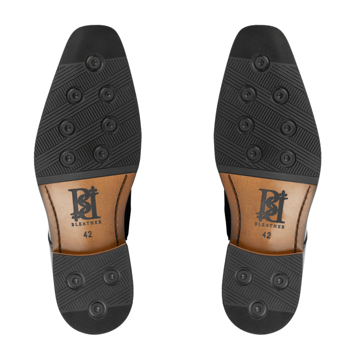 Windsor: Derby Homme - Cuir Bleu Patiné - Bleather Maroc