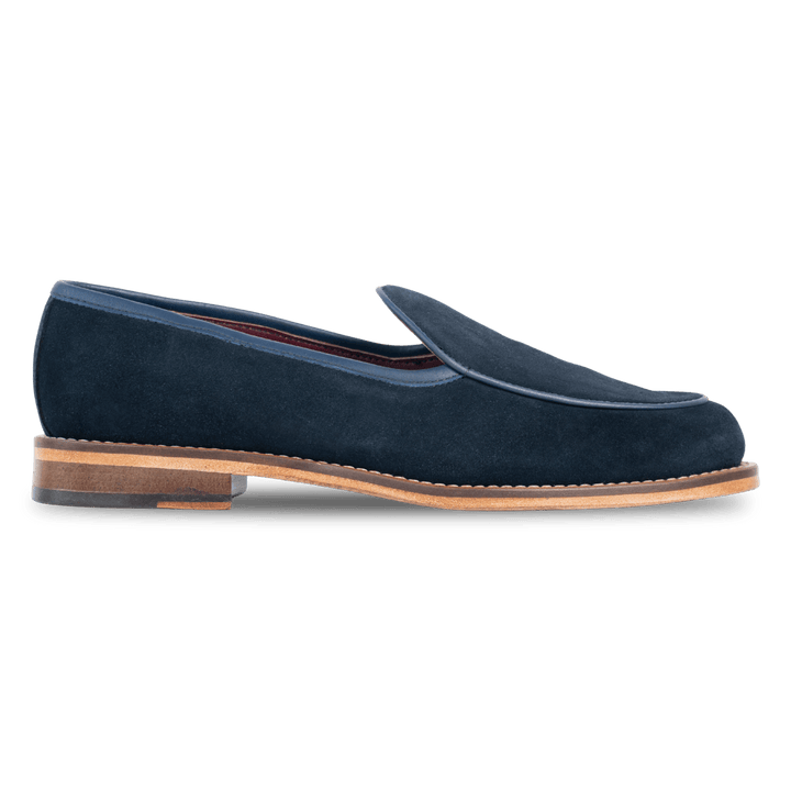 YORK : Mocassin Homme - Daim Bleu - Bleather Maroc