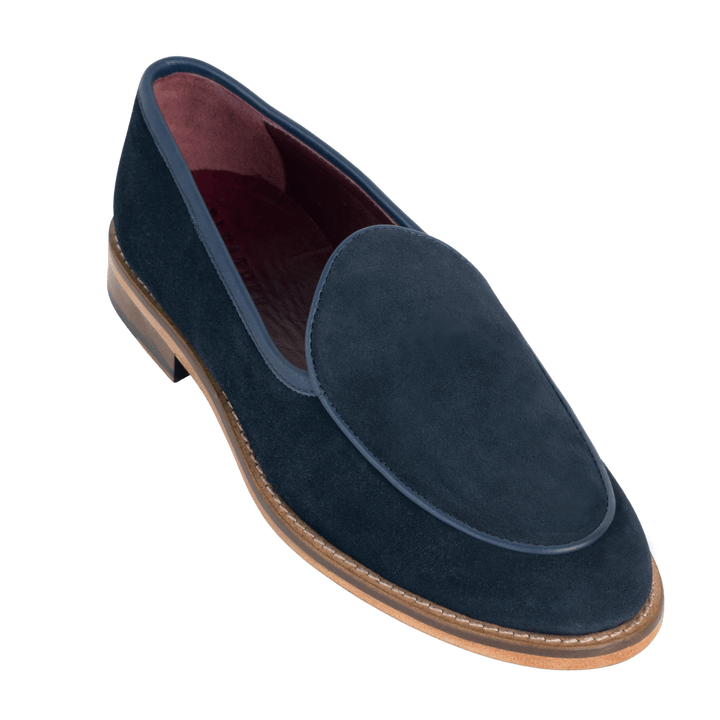YORK : Mocassin Homme - Daim Bleu - Bleather Maroc