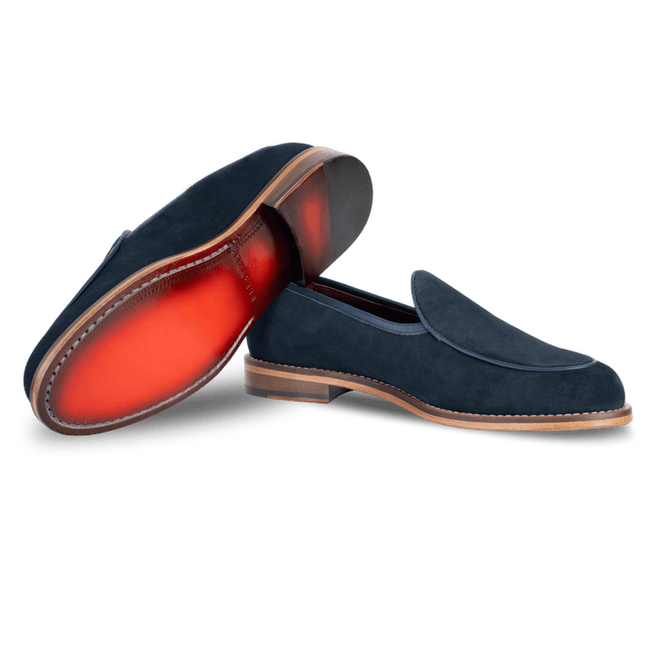 YORK : Mocassin Homme - Daim Bleu - Bleather Maroc