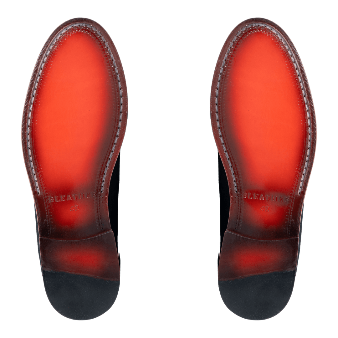 YORK : Mocassin Homme - Daim Bleu - Bleather Maroc