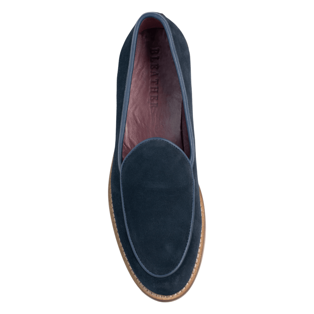 YORK : Mocassin Homme - Daim Bleu - Bleather Maroc