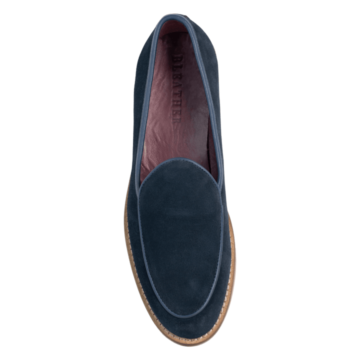 YORK : Mocassin Homme - Daim Bleu - Bleather Maroc