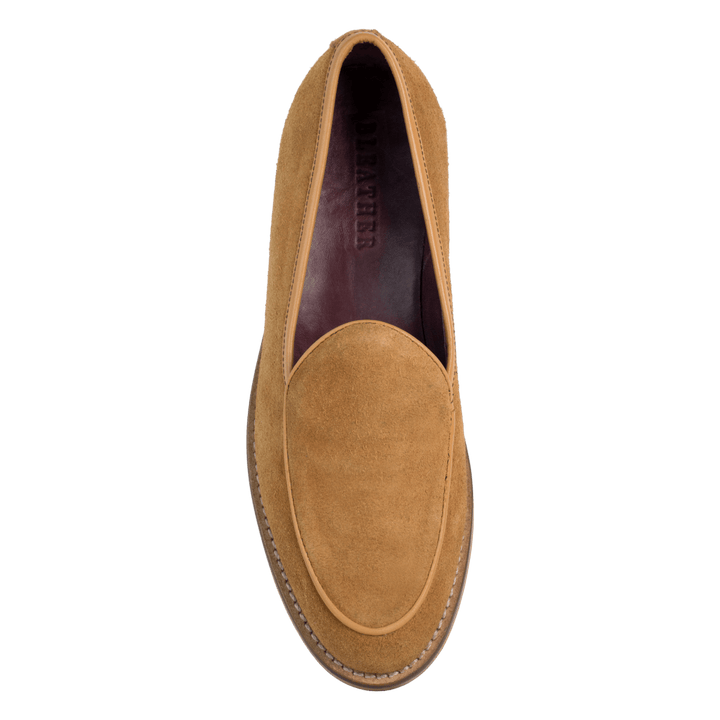YORK : Mocassin Homme - Daim Cognac - Bleather Maroc