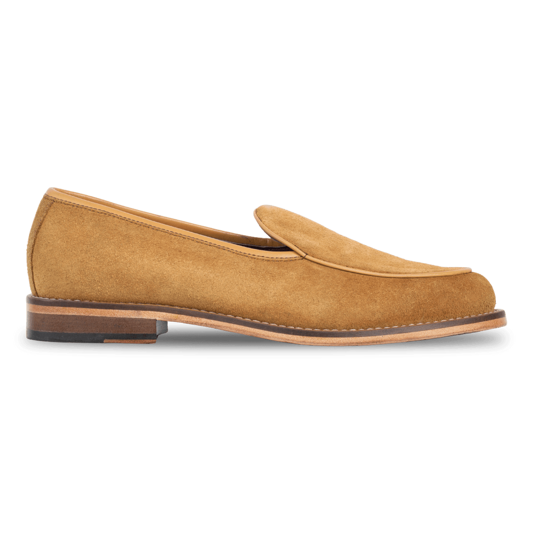 YORK : Mocassin Homme - Daim Cognac - Bleather Maroc