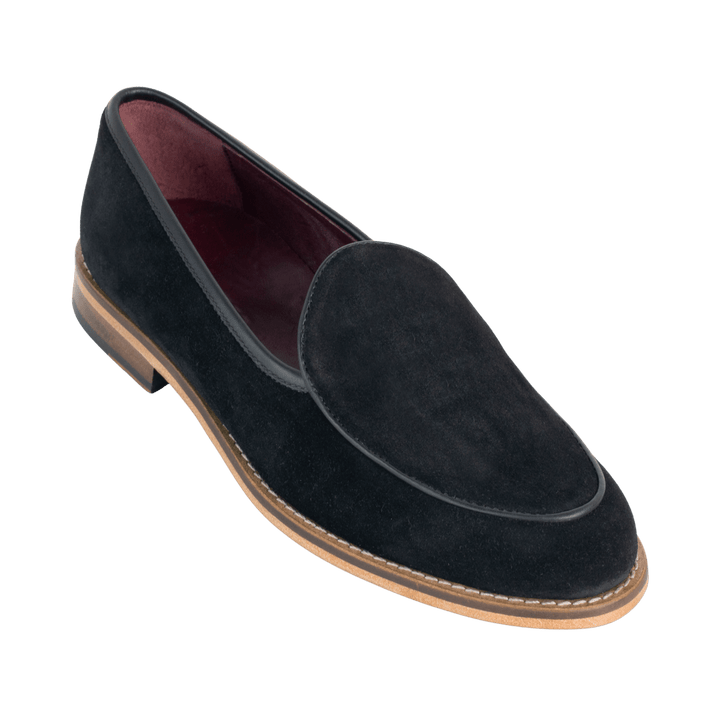 YORK : Mocassin Homme - Daim Noir - Bleather Maroc