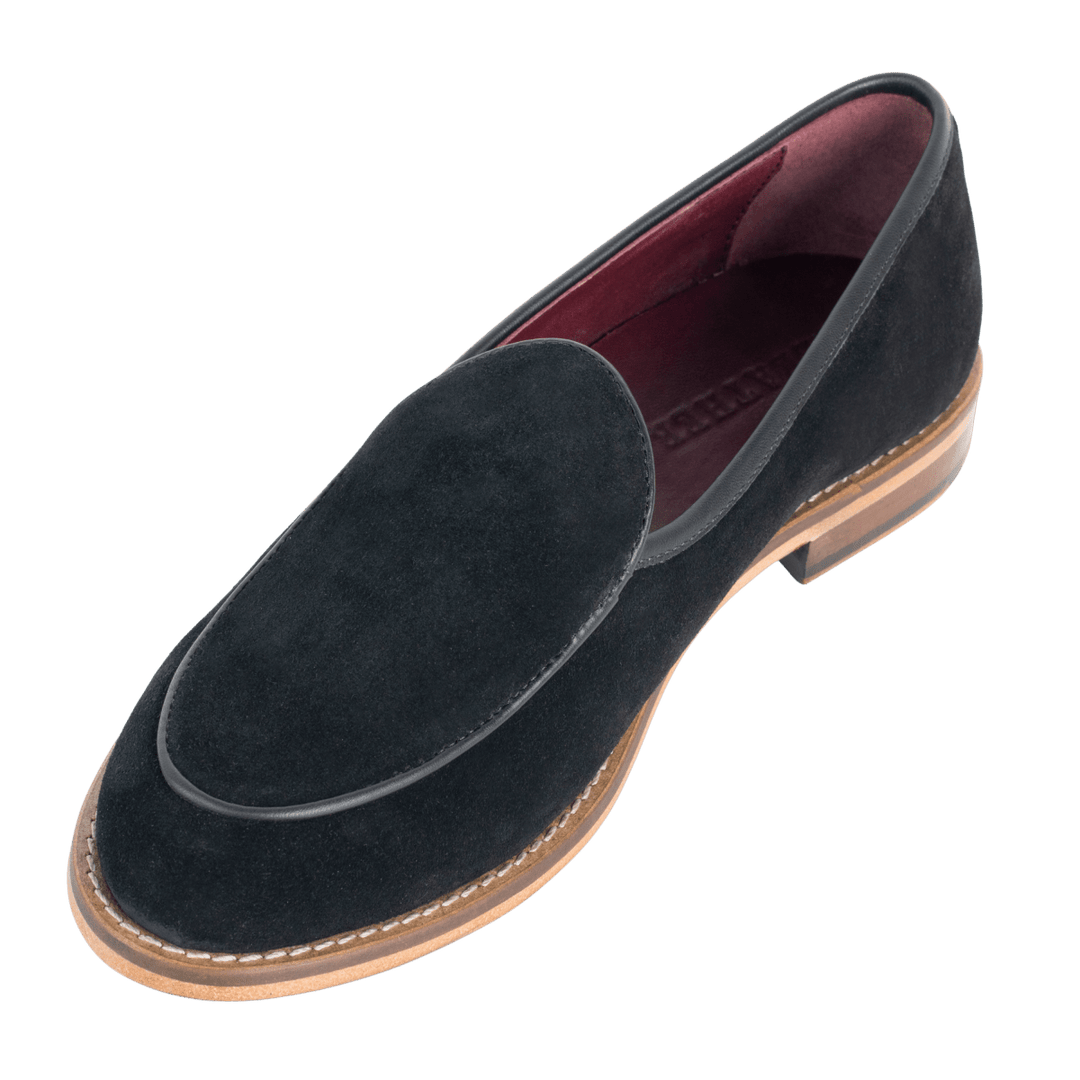YORK : Mocassin Homme - Daim Noir - Bleather Maroc