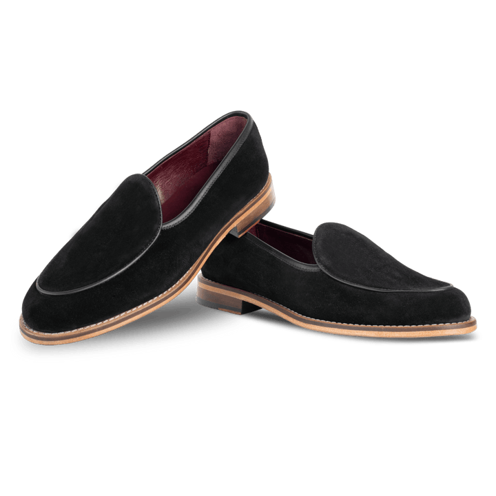YORK : Mocassin Homme - Daim Noir - Bleather Maroc