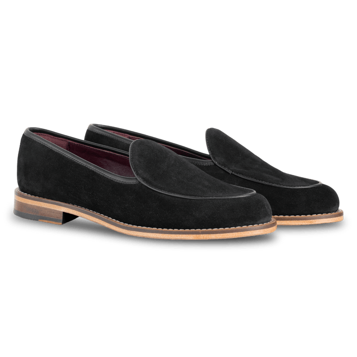 YORK : Mocassin Homme - Daim Noir - Bleather Maroc