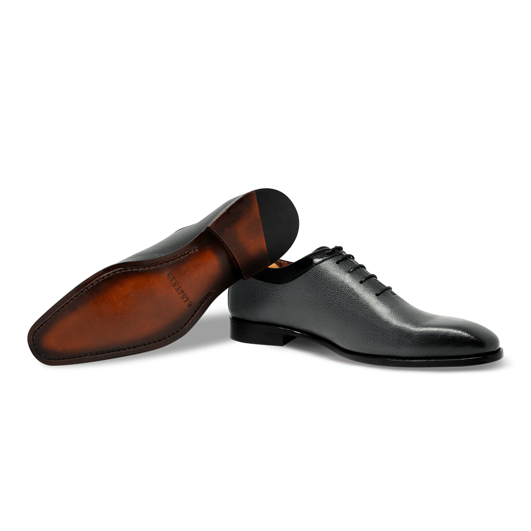 Zafir: Richelieu Homme - Cuir Gris - Bleather Maroc