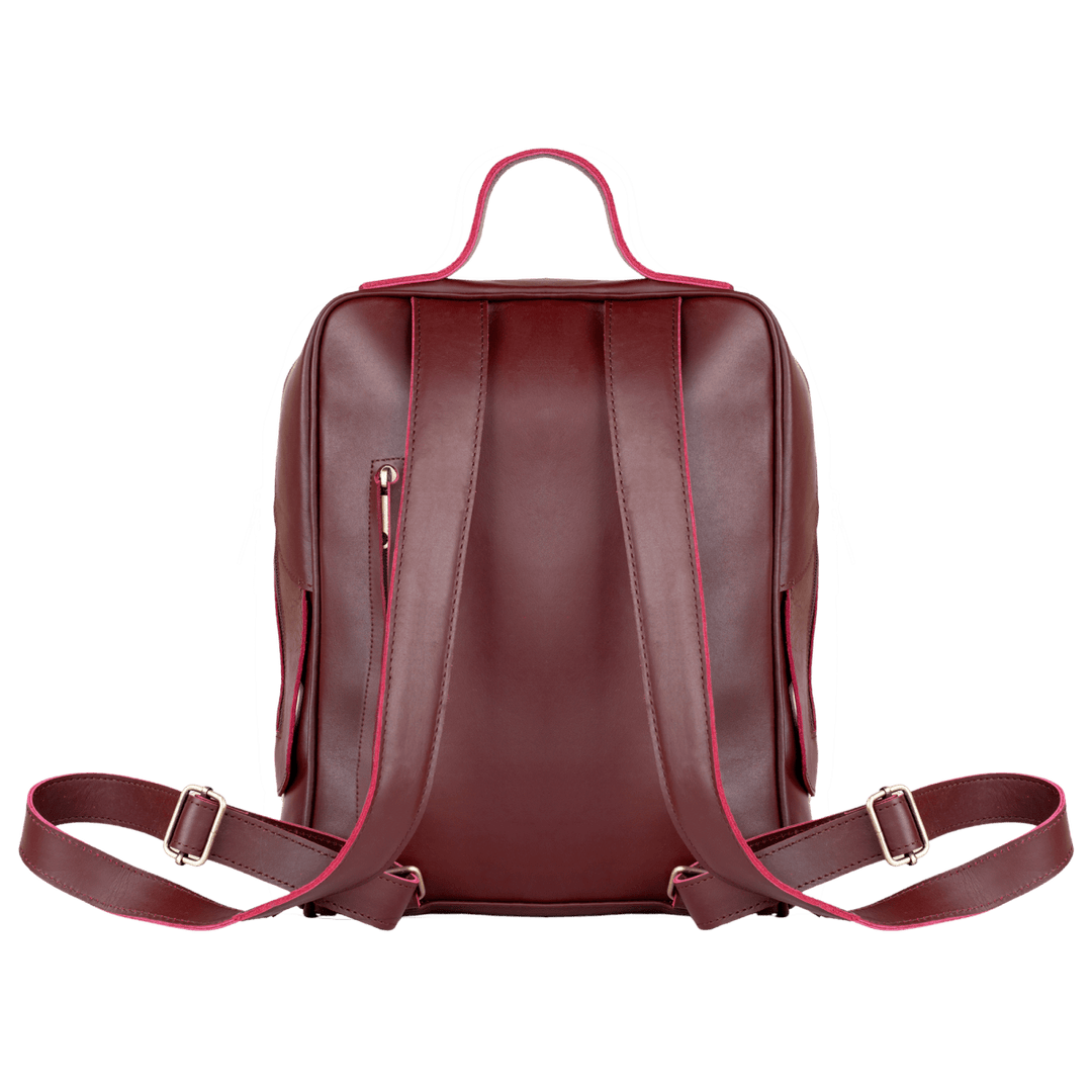 Zenith: Sac à dos - Cuir Bordeaux - Bleather Maroc