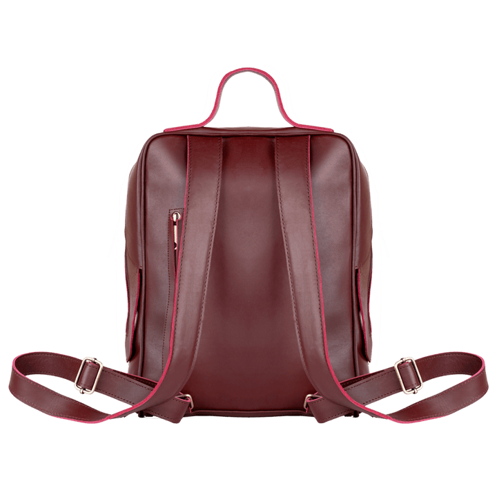 Zenith: Sac à dos - Cuir Bordeaux - Bleather Maroc