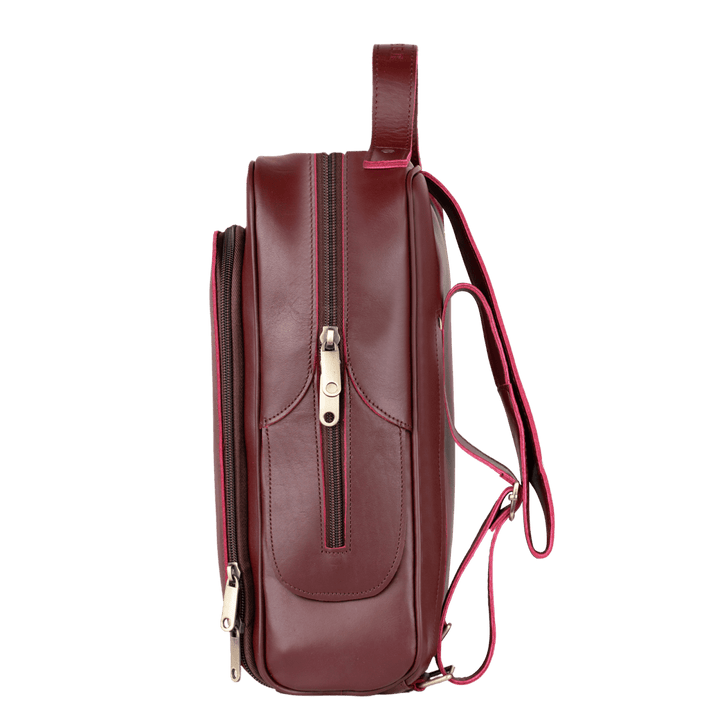 Zenith: Sac à dos - Cuir Bordeaux - Bleather Maroc