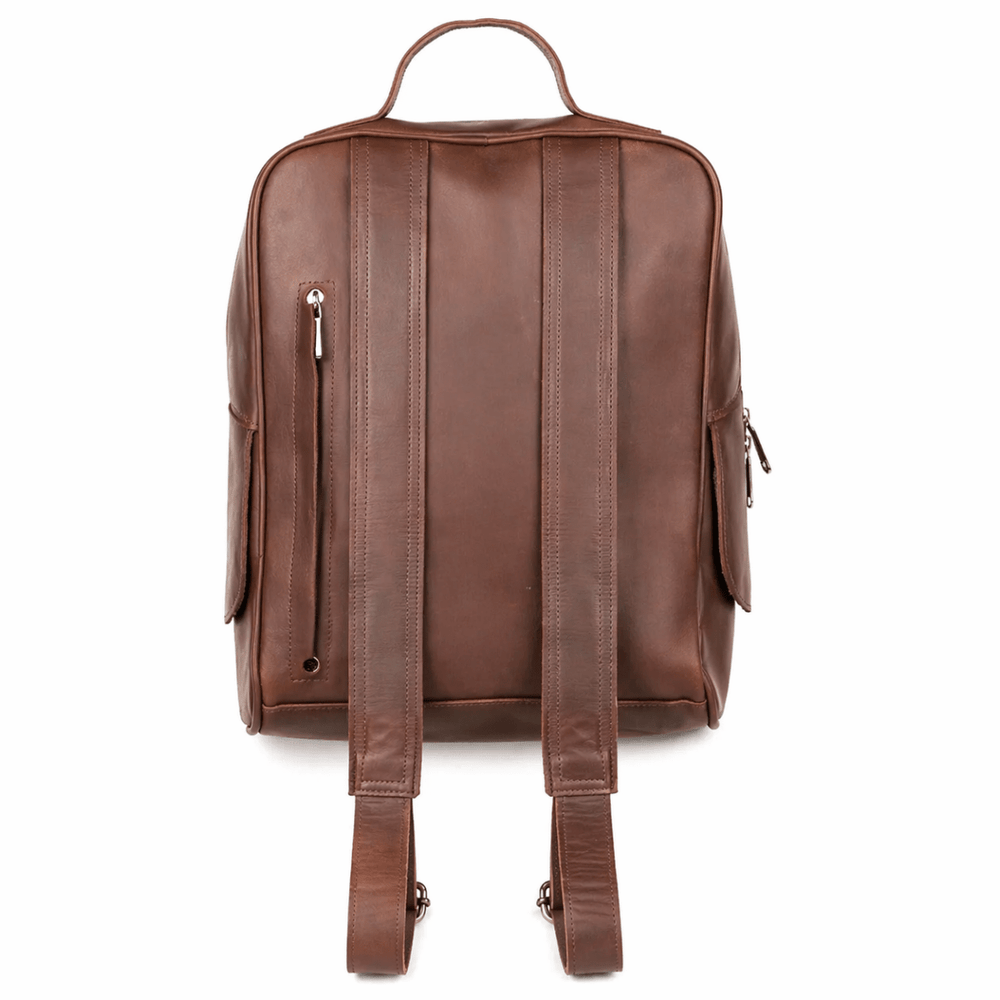 Zenith: Sac à dos - Cuir Marron - Bleather Maroc