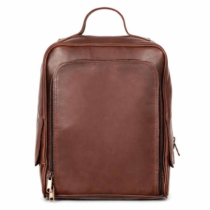 Zenith: Sac à dos - Cuir Marron - Bleather Maroc