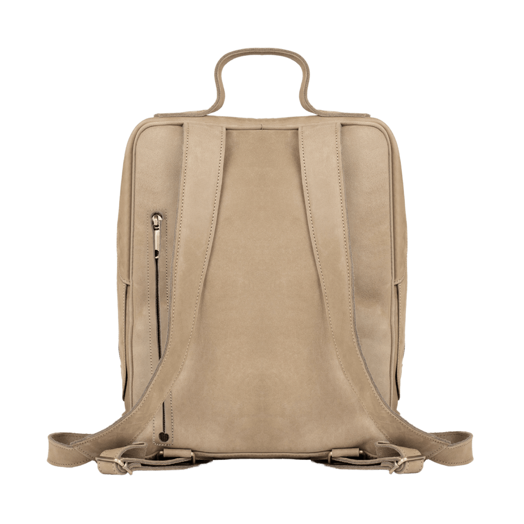 Zenith: Sac à dos - Nubuck Beige - Bleather Maroc